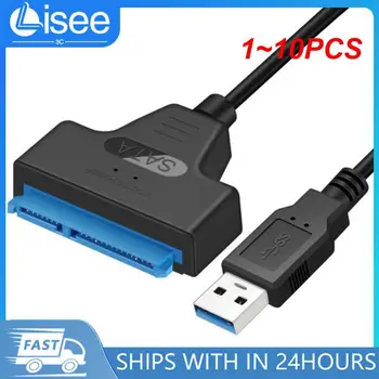 1~10PCS USB 3.0 Adapterio kabelis Kompiuterių kabelių jungtys USB 2.0 Sata kabelis iki 6 Gbps palaikymas Išorinis SSD kietasis diskas 22 Pin