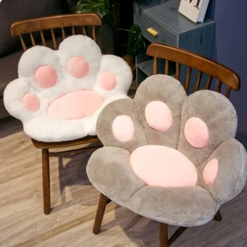 70*60cm Kawaii Cat Paw Plush Žaislai Mieli minkšti kimšti grindų pagalvėlės kėdės sofos užpakalio padas namų kambario dekoravimui Biuro nap lėlės