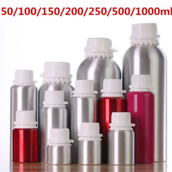 Aliuminio kvepalų buteliukai Tušti eterinio aliejaus pakartotinai užpildomi makiažo buteliukai Nešiojami kosmetikos indai 50/100/150/200/250/500/1000ml