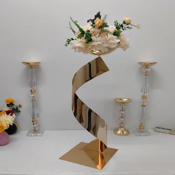 Auksinių gėlių kelias Švinas Metalinis vestuvių stalas Puošmenos Renginių vakarėlis Pagrindinis Viešbučio dekoravimas 10 vnt.