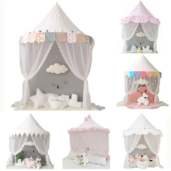 Baby Mosquito Net Bed Canopy Play Holiday for Children Kids Play House Canopy Bed Curtain for Bedroom Girl Princess Decoration Room