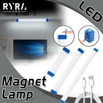 LED naktinė šviesa Nešiojami šviesos vamzdžiai Magnetinė darbo lemputė USB įkraunama lempa lauke Kempingas Ilgos juostos avarinė šviesa 3 Pavara