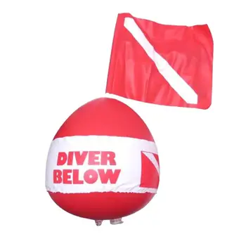 Nardytojas žemiau Kamuolio nardymo plūdė su nardymo vėliava PVC nešiojamas plūdurų kamuolys plaukimui nardymas, nardymas įrankiais Nardymas