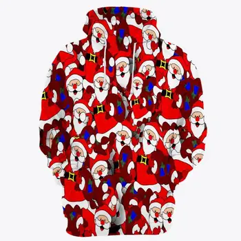 Vyriški kalėdiniai atsitiktiniai megztiniai Oversized animacinis modelis Vintage Long Sleeves Hoodie Chalatas Social Y2k Fashion Clothes Harajuku