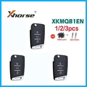 1/2/3vnt/lot Xhorse XKMQB1EN Universal Wire VVDI Remote Key 3 Buttons Car Remote Key for VVDI Mini Key Tool VVDI2 English Versio