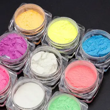 10 spalvų Šviečiančios miltelių dervos pigmento dažai UV dervos epoksidinė 