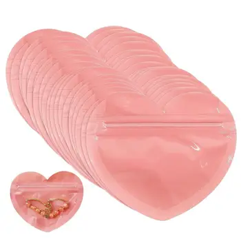 100PCS Pink Heart pakavimo maišeliai Tema 