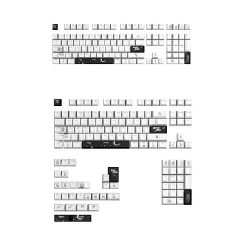 108/135PCS klaviatūros klavišų dangteliai Dvigubas šūvis Apšviestas klavišų dangtelis mechaninėms klaviatūroms C1FD