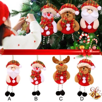 1PC Kalėdų eglutės papuošalai Kalėdų senis Sniego senis Briedis Meškos pakabuko dekoravimas Kalėdinė dovana Namų dekoravimas
