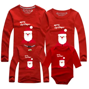 2023 Kalėdinis kostiumas Naujųjų metų tėvas Motina Sūnus Dukra Drabužiai Moterys Vyrai Vaikai Marškinėliai Kūdikis Romperis Šeimai deranti apranga