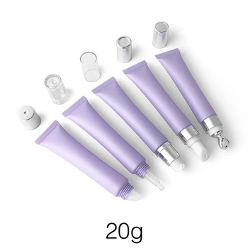20g violetinių plastikinių lūpų dažų daugkartinio užpildymo buteliukas 20ml kosmetikos indas tuščias Lipgloss Essence Paakių kremas Minkštas vamzdelis