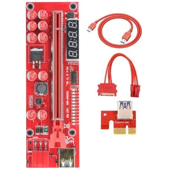 3 Nustato PCIE vaizdo plokštės prailginimo kabelį V013PRO išplėtimo plokštę PCI-E adapterio kabelis vaizdo plokštei GPU Bitcoin Miner