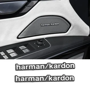 4/8vnt 3D aliuminio automobilių stilius Harman/Kardon automobilinis garsiakalbis Garso lipdukai Citroen VW Jeep Honda Mitsubishi Peugeot Renault