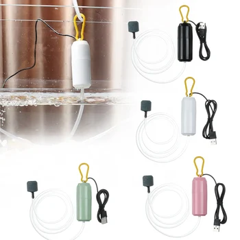 4 spalvos Nutildyti USB mini akvariumas deguonies siurblys oksigenatorius oro kompresorius aeratorius Efektyvus akvariumo bakas Priedai