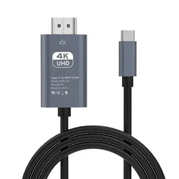 4K C tipo USB į HDMI kabelį, C tipo į HDTV USB C kabelio prailginimo adapterį, skirtą 