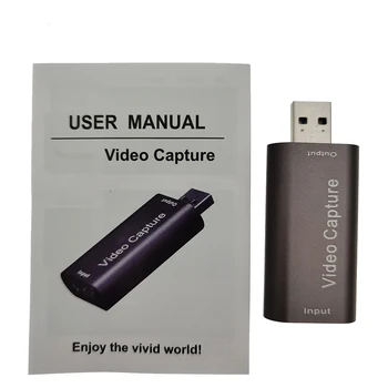 4K su HDMI suderinama vaizdo įrašymo plokštė USB 3.0 USB2.0 griebtuvas įrašymo įrenginys, skirtas PS4 žaidimų DVD vaizdo kamerai įrašyti tiesioginę transliaciją