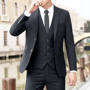 5007-R-Suit suit vyriškas profesionalus verslo formalus dėvėjimas korėjietiška versija plonas laisvalaikio juodas kostiumas švarkas vyriškas viengubas vakarinis paltas