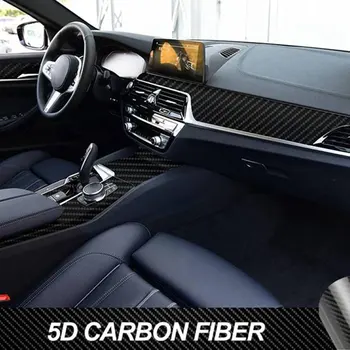 5D lipdukai Automobilio salono apdailos apsauginė plėvelė Anglies pluošto vinilo lipdukas BMW 5 serijos G30 G31 2017-2020 RHD