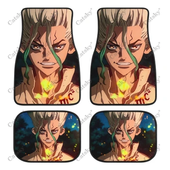 Anime Dr.Stone Car & Auto Floor Mat Women Men 4-Piece Full Set All Weather Universal Front & Rear Auto Floor Mat Fit for SUV Sed