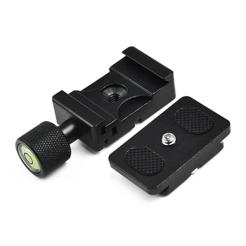 Aukštos kokybės 1/4Quick Release QR plokštės užspaudimo adapterio laikiklis fotoaparato trikojo rutulio galvutės profesionaliems fotografijos įrankių priedams