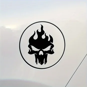 Automobilio maskavimo ženklai Automobilio lipdukas Kaukolės galva Liepsnos kaulas Undead Karys Riterio logotipas Totemas Modifikuotas elektrinis motociklas Dekoratyvinis