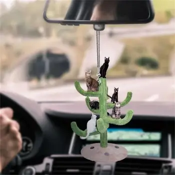 Automobilių aksesuarai Pakabinami papuošalai Mielas katės pakabukas Automobilio salonas Galinio vaizdo veidrodis Namų dekoravimas Kūrybinis pakabukas