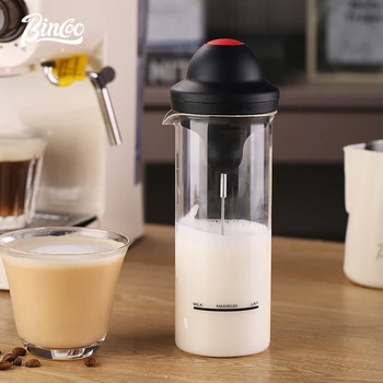 BINCOO Pieno putų kavos putos Buitinis pieno maišytuvas Elektrinis graduotas stiklas Rankinis pieno putplastis 450ML
