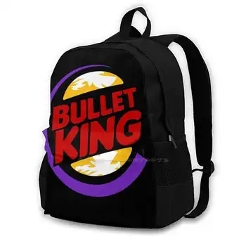 Bullet King - Loot It Your Way Mokyklinis krepšys Didelės talpos kuprinė Nešiojamas kompiuteris 15 colių Bullet King Bullet King Divizijos skyrius