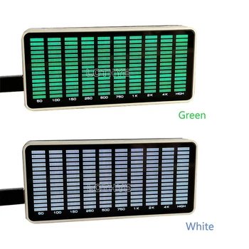 Daugiamodis LED garso muzikos spektras Baltas žalias ekranas C tipo balsas Aktyvuota ritminė atmosfera Šviesos lygio indikatorius VU matuoklis
