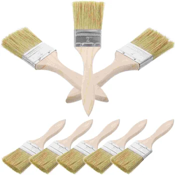 dažų teptukai patvarios medinės rankenos šeriai aukščiausios kokybės dažymo įrankių teptukas baldų namų sienų dažymui