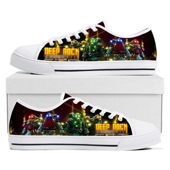 Deep Rock Galactic Low Top Sneakers Cartoon Game Womens Mens Teenager High Quality Canvas Sneaker Couple Custom Built Shoes