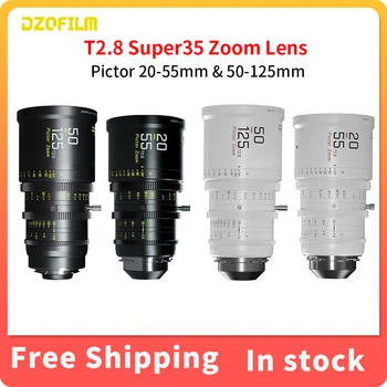 DZOFilm Pictor 20-55mm ir 50-125mm T2.8 Super35 priartinimo objektyvų paketas (PL mount ir EF mount, juodas) Diafragmos diapazonas nuo T2.8 iki T22