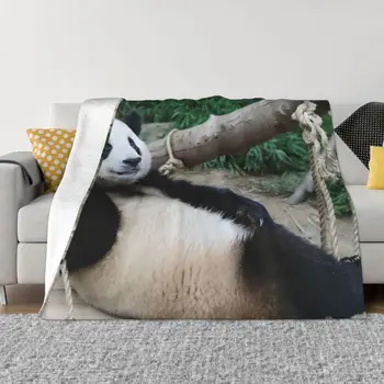 Fubao Panda Fu Bao Animal Blanket Super šiltos dekoratyvinės lovos mėtymo antklodės lengvai prižiūrimai mašinos sofai