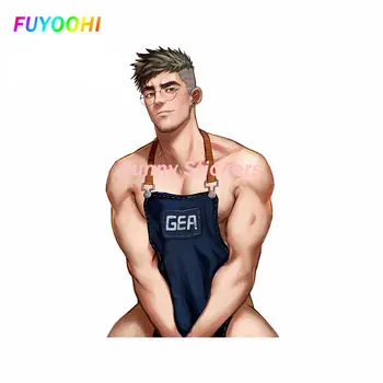 FUYOOHI Žaisk lipdukus gelbėtojams Gay Boy Man automobilio lipdukai Creative Decals Bagažinė Neperšlampamos 