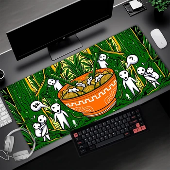 Green Mousepad Large 70x30 Office Mat Kawaii priedai Kilimas Anime Deskmat žaidimų kilimėliai Xl 800x300 Mielas Playmat 1000x300mm