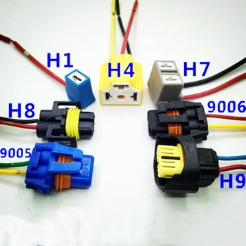 H1/H3/H4/H7/H8/H11/9005 Automobilių priekiniai žibintai rūko lemputės kištukas atsparumas aukštai temperatūrai keraminis lizdo laikiklis H9