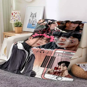 Hwang In Yeop Minkšta flanelinė antklodė Kd Star plakato antklodė Sofa-lova miegamasis Svetainė Nešiojama namų kelionių pertraukėlė Antklodė