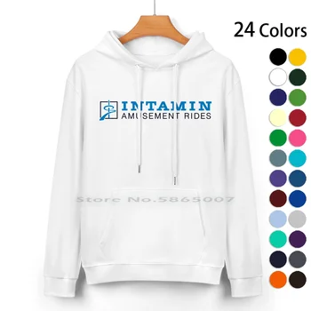 Intamin Rides logotipas Megztinis su grynu medvilniniu gobtuvu 24 spalvų Intamin kalneliai 100% medvilninis džemperis su gobtuvu moterims vyrams