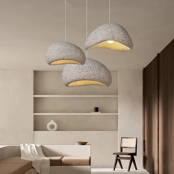 japonų Wabi Sabi LED E27 svetainės šviestuvas, modernus šiaurietiškas namų dekoras restorano šviestuvai Dizainerio baras palėpės meno šviestuvas