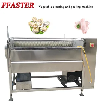 Kasavos bulvių taro morkų plovimo ir lupimo mašina šepetys ritininis daržovių žievelė ir skalbimo mašina nerūdijančio plieno valymo mašina