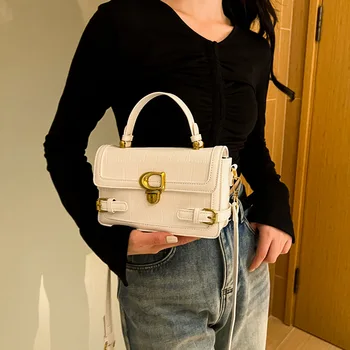 Klasikinis moteriškas krepšys kvadratinio akmens rašto rankinė ir piniginė aukštos kokybės grandinėlė Vieno peties krepšys Madingos 