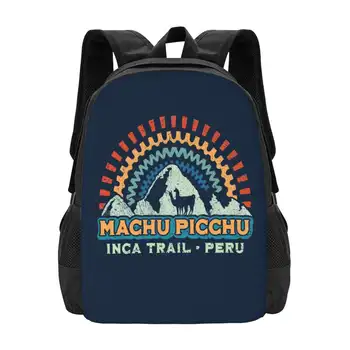Machu Picchu Retro Inca-Peru mokykliniai krepšiai Kelioninis nešiojamas kompiuteris Kuprinė Maču Pikču inkų takas Inka Peru Camino Peruano Andai