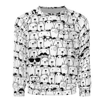Manga Funny Pet Dog Graphic Sweatshirts Hip Hop Y2k Drabužiai ilgomis rankovėmis Gatvės drabužiai Vyriški megztiniai Casual Women Sportinis kostiumas CP Tops