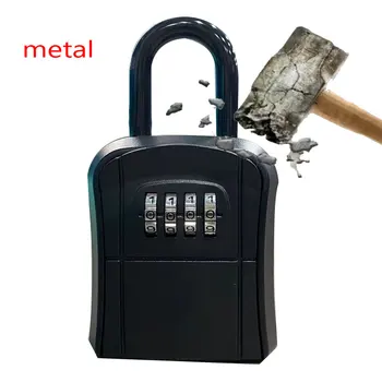 Metalinis slaptažodžio rakto dėžutė lauko raktas Seifas Spyna Dėžutė Dekoravimo raktas Kodo dėžutė Raktas Saugojimas Spyna Dėžutė Sieninis slaptažodžių dėžutė