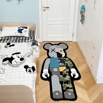 Mieli gyvūnai Kilimas miegamajam neslystančios mados grindys Naujas animacinis filmas Lokys Plonas kilimėlis Netaisyklingas lovos svetainės dekoratyvinis kilimėlis