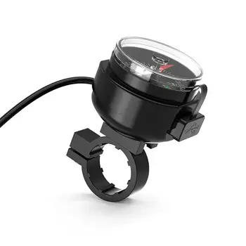 Motociklas Mobilus telefonas USB įkrovimo kištukas Kompaso vairas Galinio vaizdo veidrodis Universalus montavimo vandeniui atsparus navigacijos įtaisas