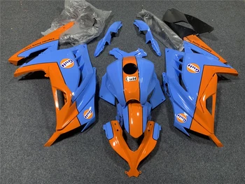 Motociklų aptakų rinkinys, tinkamas Kawasaki Ninja 250 Ninja 300 13-17 EX250 EX300 2013-2015 2016 2017 Mėlyna oranžinė