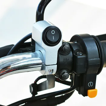 Motociklų priedai rankena modifikuotas priekinių žibintų jungiklis šalia ir toli apšviestas trijų pavarų jungiklis LED prožektoriaus maitinimo išjungimo jungiklis