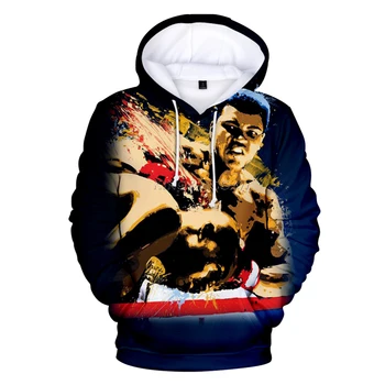 Muhammad Ali gobtuvai Vyriški džemperiai Casual Warm Pullover 3D Print Garsus bokso čempionas Muhammad Ali Kids Hoodies Aukštos kokybės