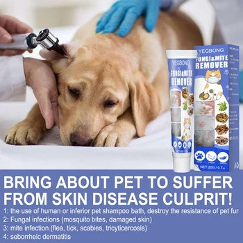 Naminių gyvūnėlių odos kremo gydymas Grybelių erkutės nuo niežulio gydo užsispyrusias grybelio infekcijas Naminių gyvūnėlių priežiūra katės šuniui SAL99